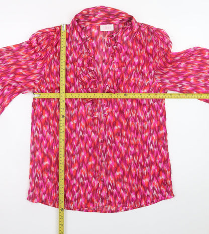Savida Women's Multicoloured Ruffle Blouse Size 10
