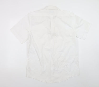 Dunnes Stores Men’s White Short Sleeve Regular Fit Dress Shirt 16.5in