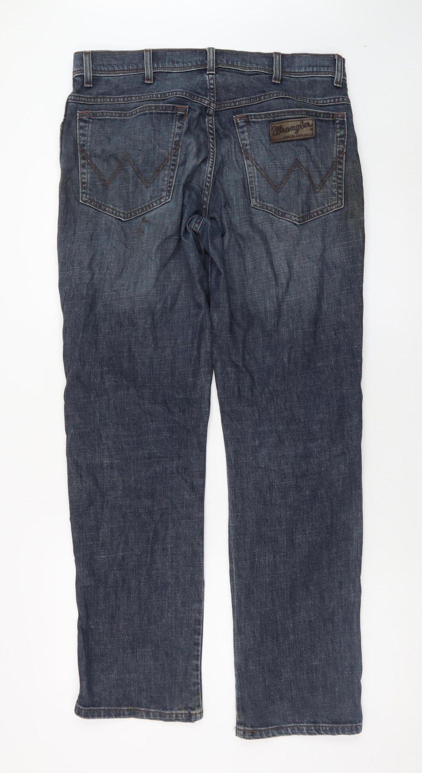 Wrangler Men's Blue Straight Leg Texas Stretch Jeans W34 L32