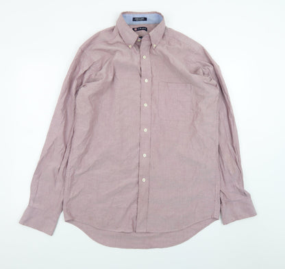 Chaps Men's Pink Classic Fit Oxford Button-Down Shirt 15.5 Long Sleeve