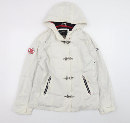 Mox Men's White Hooded Parka Jacket Size 46 Regular Fit Waterproof