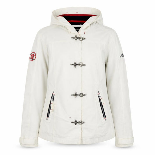 Mox Men's White Hooded Parka Jacket Size 46 Regular Fit Waterproof