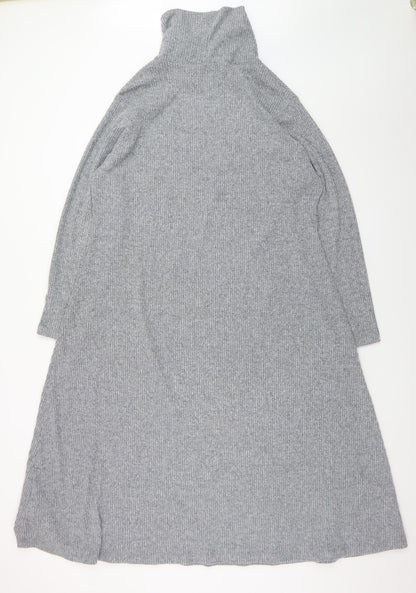 Dunnes Stores Women’s Grey XL Ribbed Roll Neck Jumper Dress