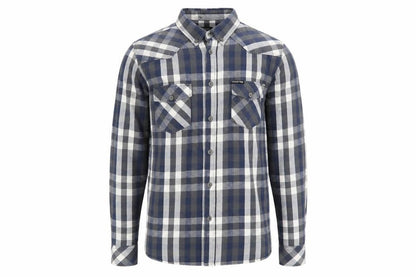 Firetrap Men's Blue Check Flannel Long Sleeve Button-Up Shirt L