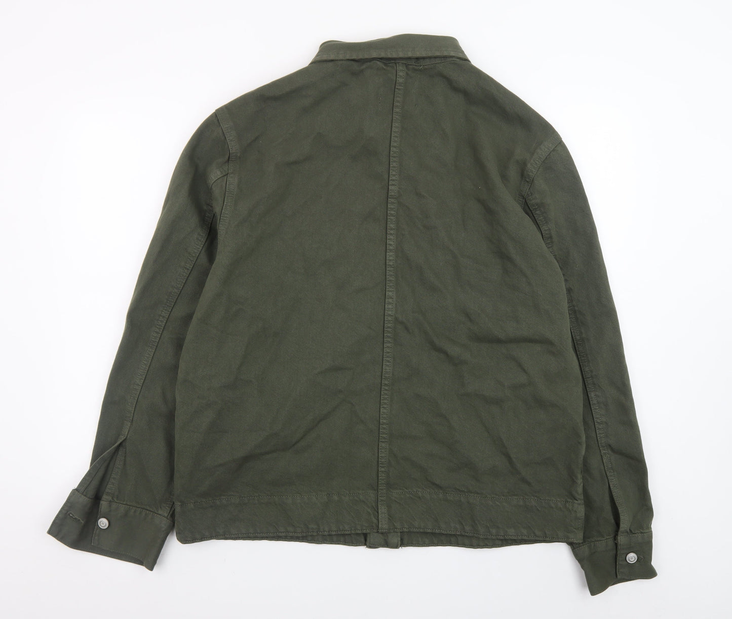 Primark Men's Green Cotton Button-Up Casual Jacket XL