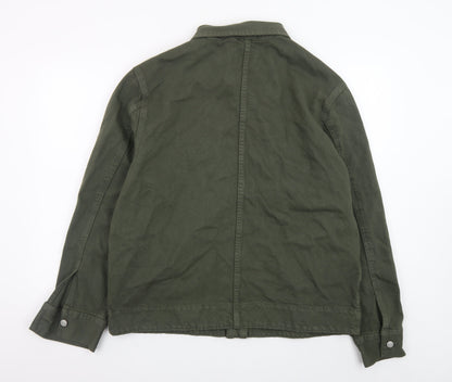 Primark Men's Green Cotton Button-Up Casual Jacket XL