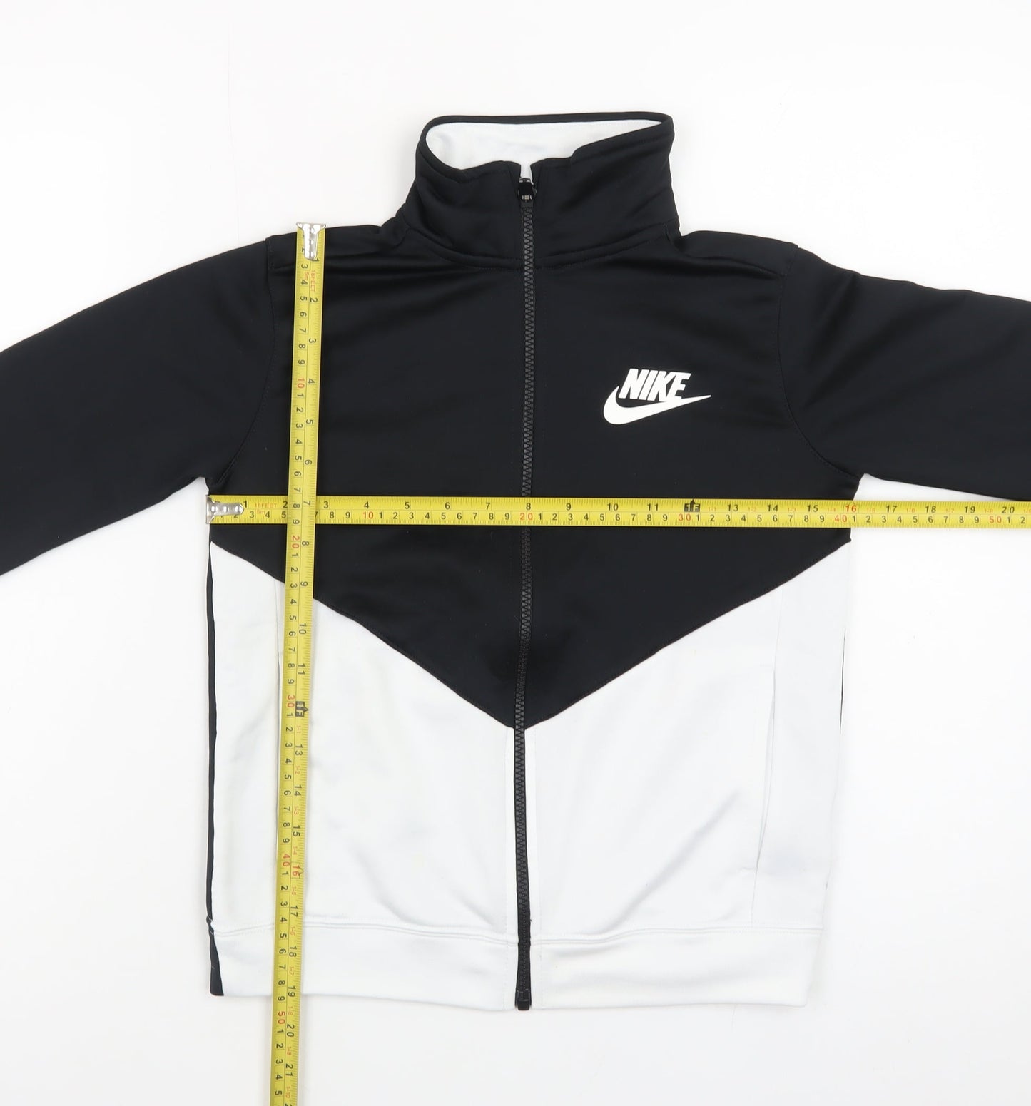 Nike Boys Black & White Full Zip Track Jacket 8-10 Years