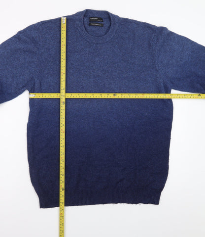 Marks and Spencer Men’s Blue XL Crew Neck Wool Cashmere Jumper