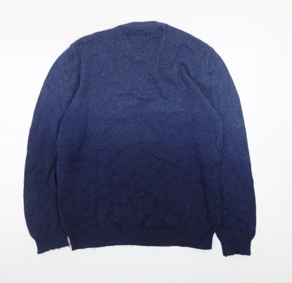 Marks and Spencer Men’s Blue XL Crew Neck Wool Cashmere Jumper