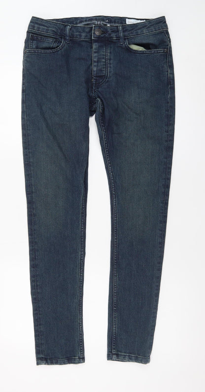 Denim Co. Men's Blue Super Skinny Jeans W34 L32 Denim