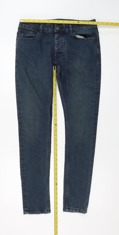 Denim Co. Men's Blue Super Skinny Jeans W34 L32 Denim