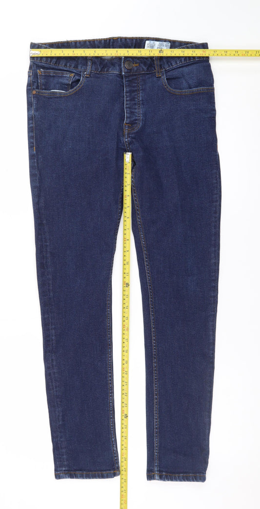 Denim Co. Men's Blue Slim Fit Skinny Jeans 34W 32L