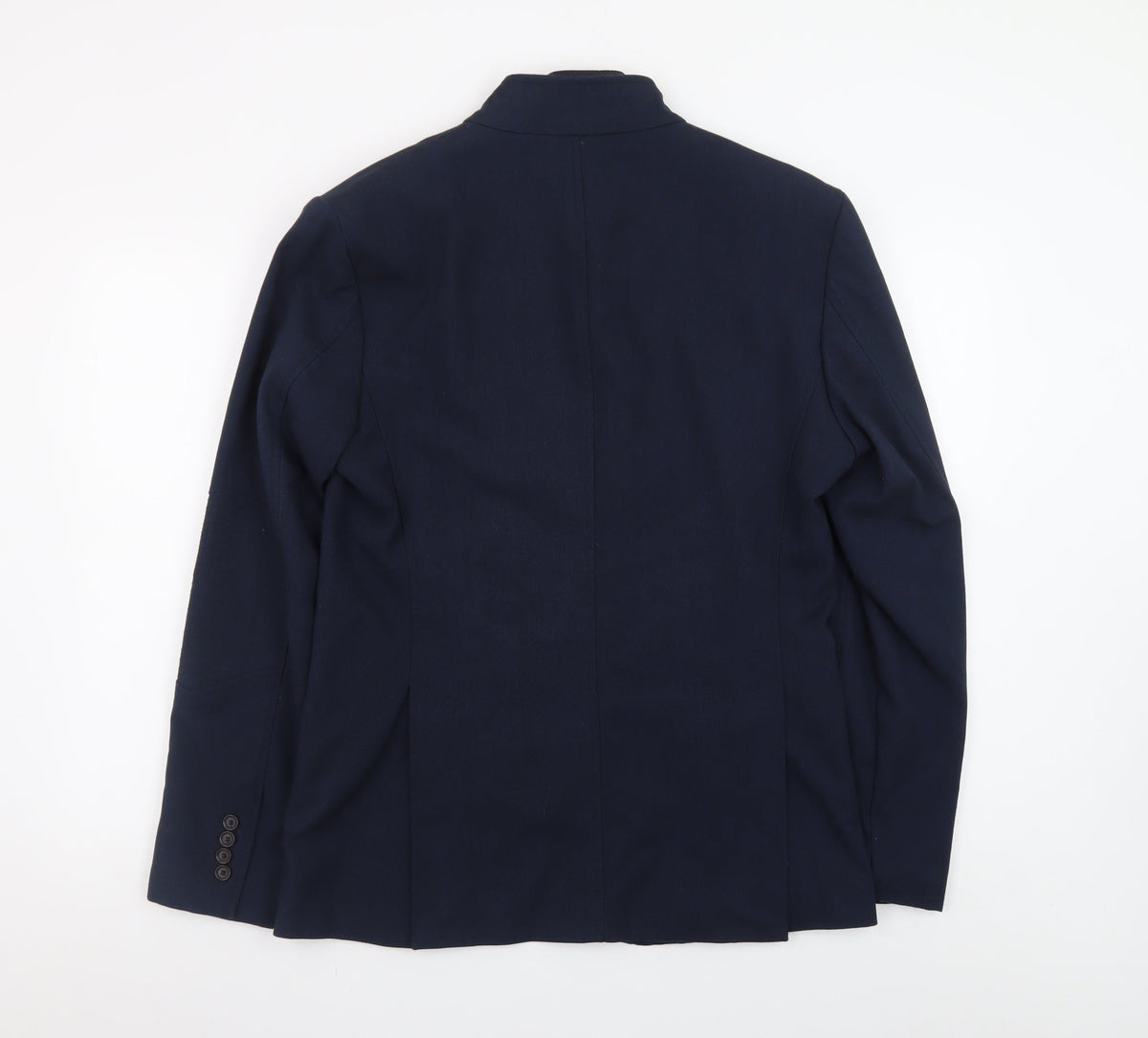Zara Man Blue Basic Jacket Men's L 42 Stand-Up Collar Casual