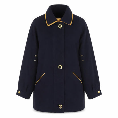 David Barry Women’s Blue Mid-Length Overcoat Size 16 Lined Classic