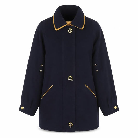 David Barry Women’s Blue Mid-Length Overcoat Size 16 Lined Classic