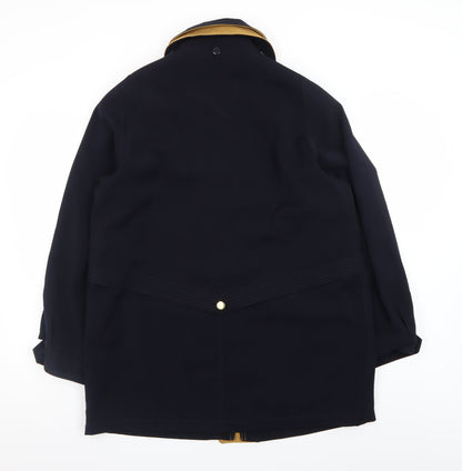 David Barry Women’s Blue Mid-Length Overcoat Size 16 Lined Classic