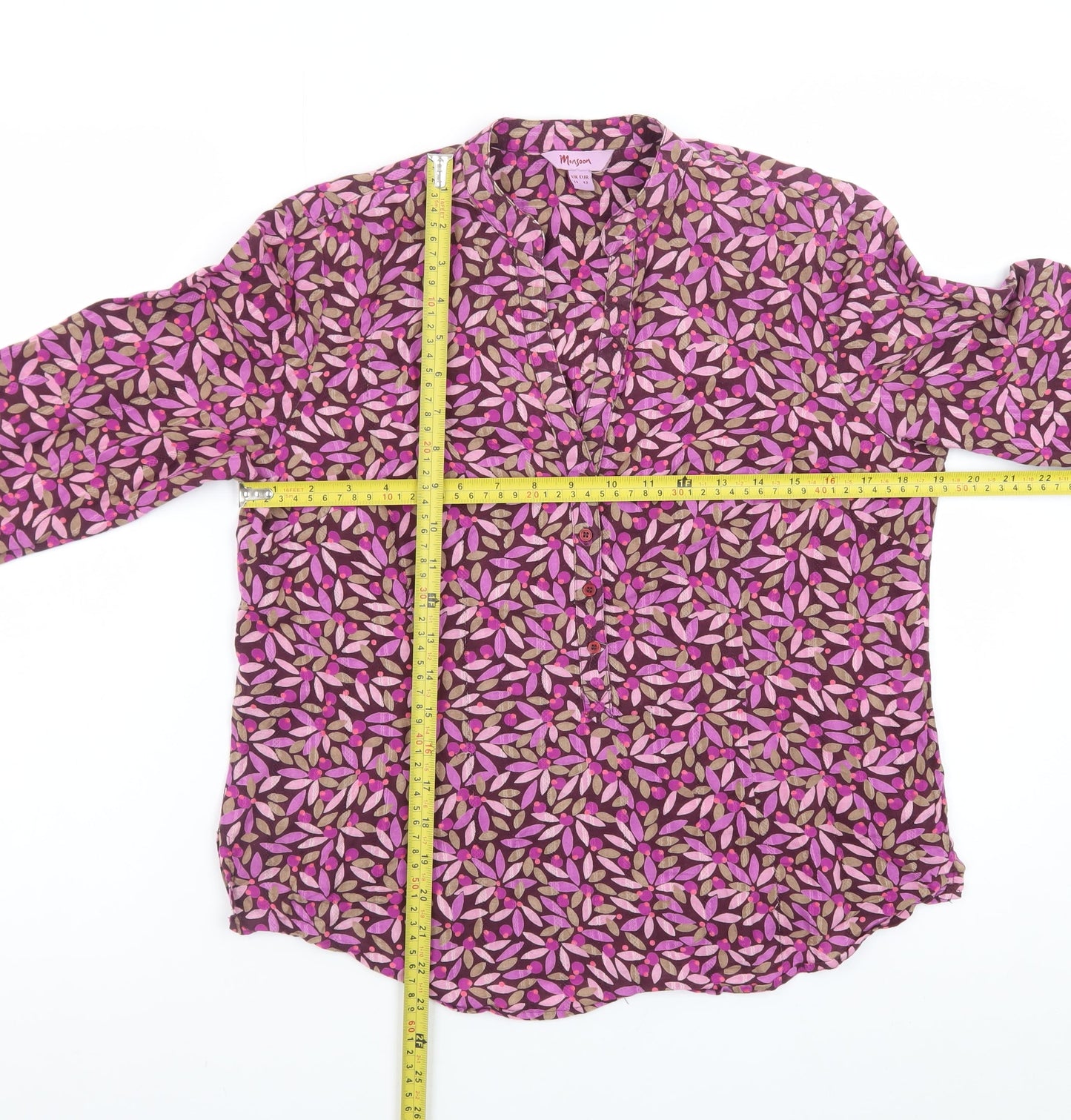 Monsoon Women’s Multicoloured Floral Viscose Tunic Blouse UK 14