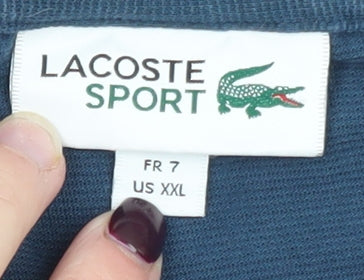Lacoste Sport Men's Blue 2XL Cotton Polo Shirt