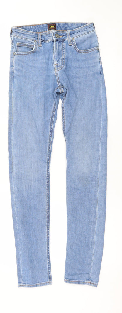 Lee Women Blue Malone Slim Straight Jeans W26 L32