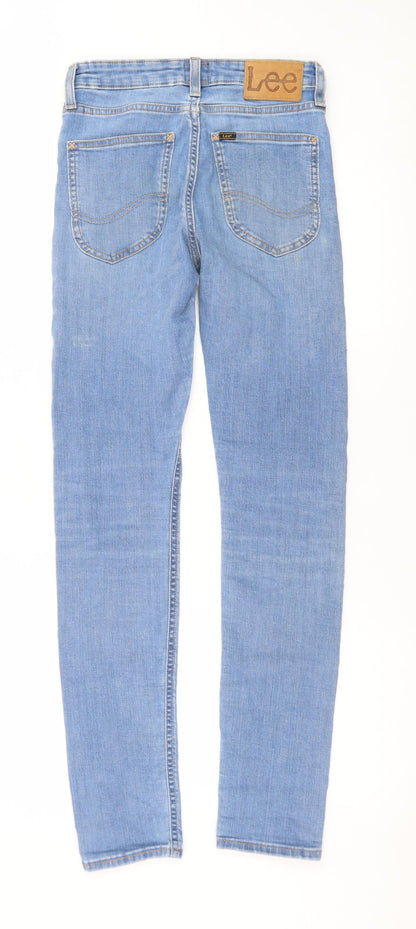 Lee Women Blue Malone Slim Straight Jeans W26 L32
