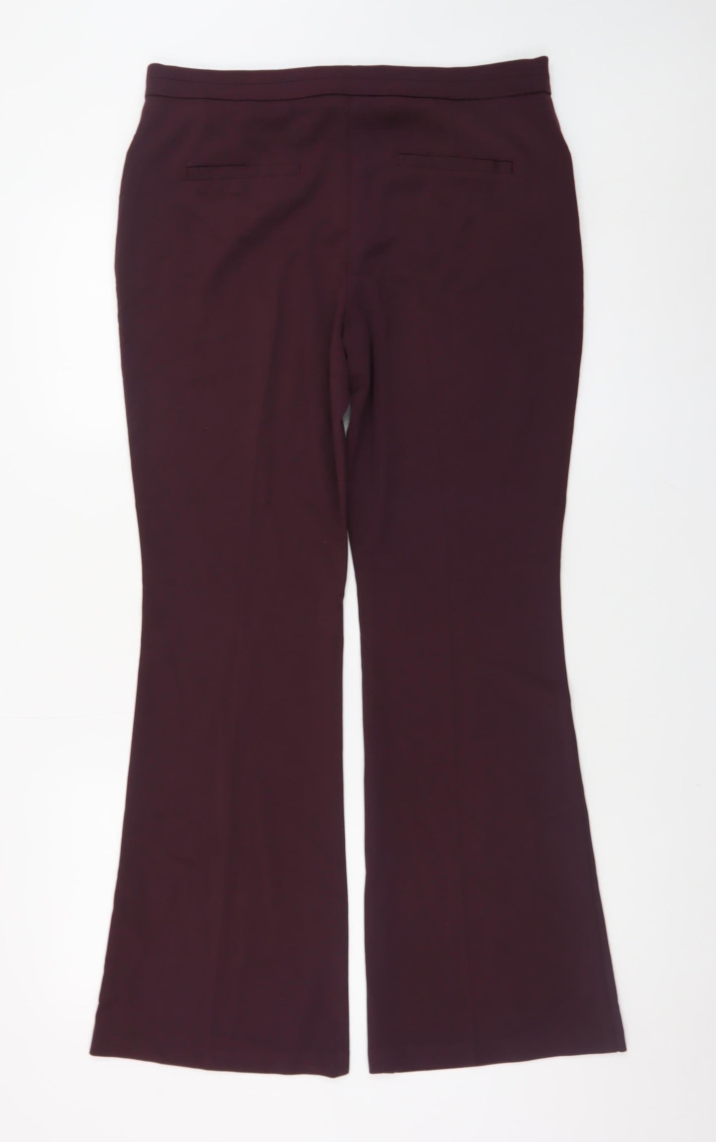 Marks and Spencer Women's Brown Flared Stretch Trousers Size 12