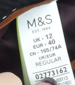 Marks and Spencer Women's Brown Flared Stretch Trousers Size 12