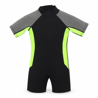 St. Bernard Boys Black & Neon Green Short Sleeve Wetsuit Age 4