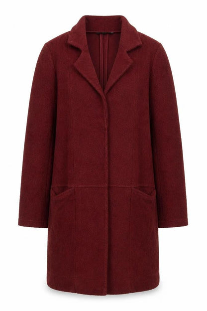 Next Women’s Red Cotton Blend Long Coatigan Size 8