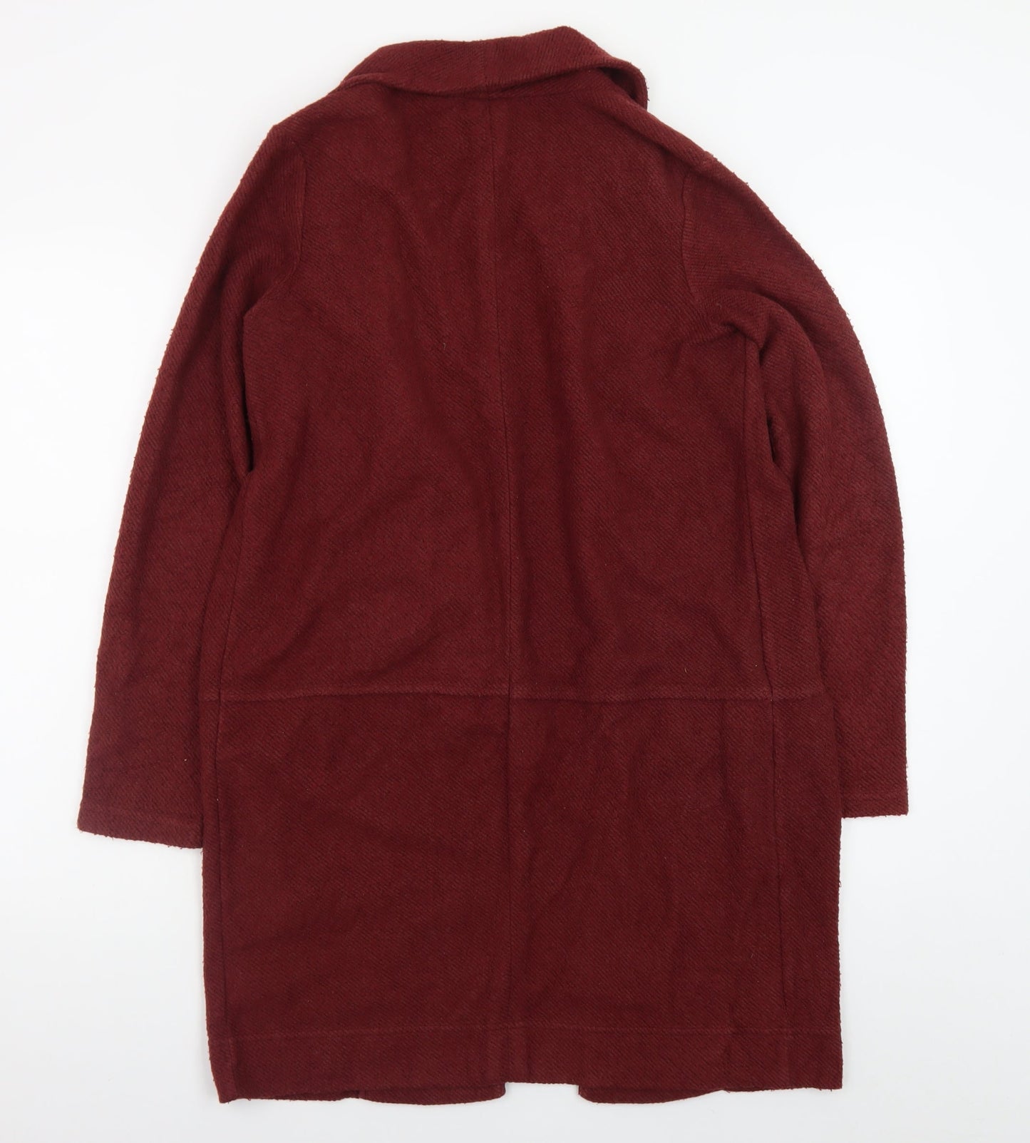 Next Women’s Red Cotton Blend Long Coatigan Size 8
