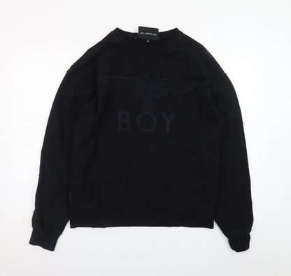 BOY London Men's Black Pullover Sweatshirt Small Logo Graphic
