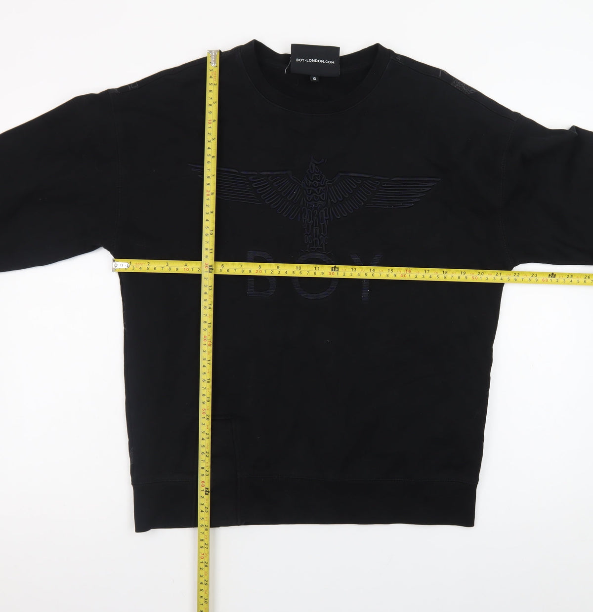 BOY London Men's Black Pullover Sweatshirt Small Logo Graphic