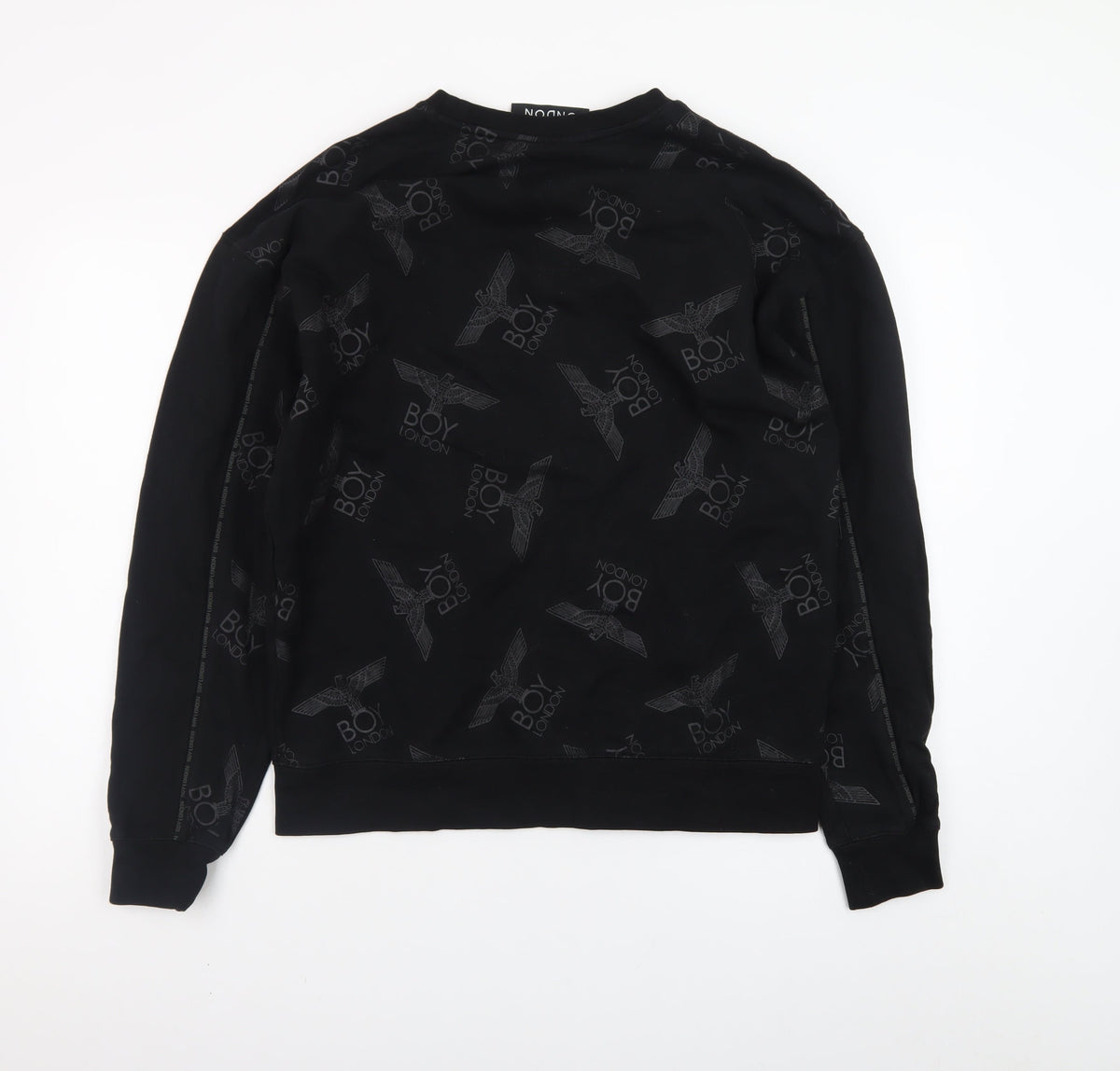 BOY London Men's Black Pullover Sweatshirt Small Logo Graphic