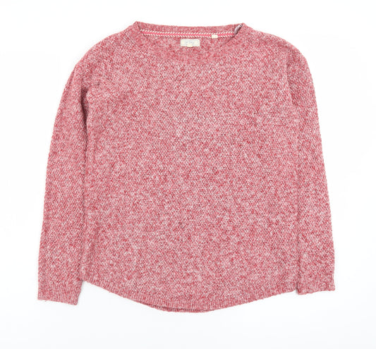 Fat Face Women’s Red Knit Long Sleeve Crew Neck Jumper Size 8