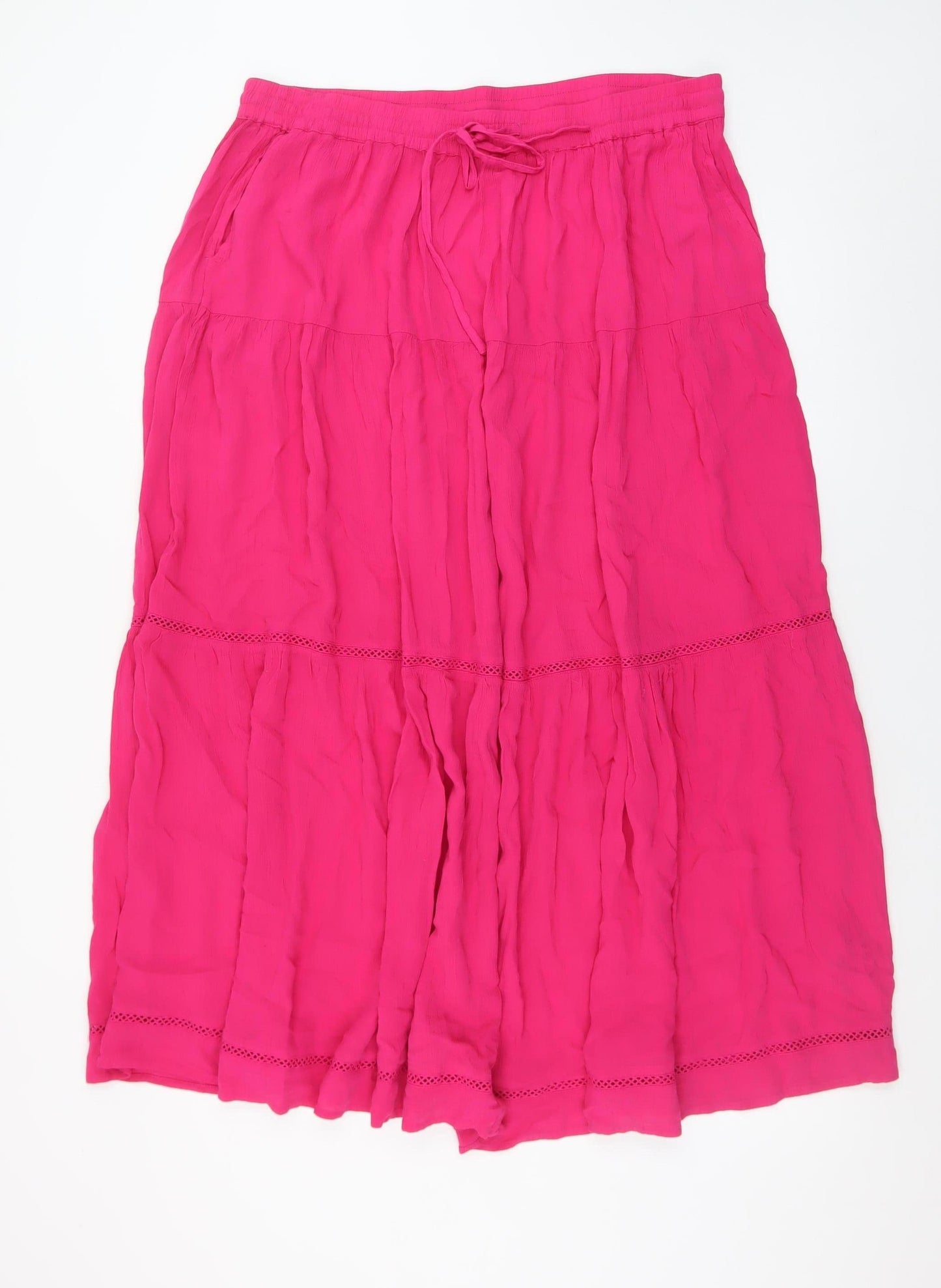 Marks and Spencer Women’s Pink Midi Peasant Skirt Size 18
