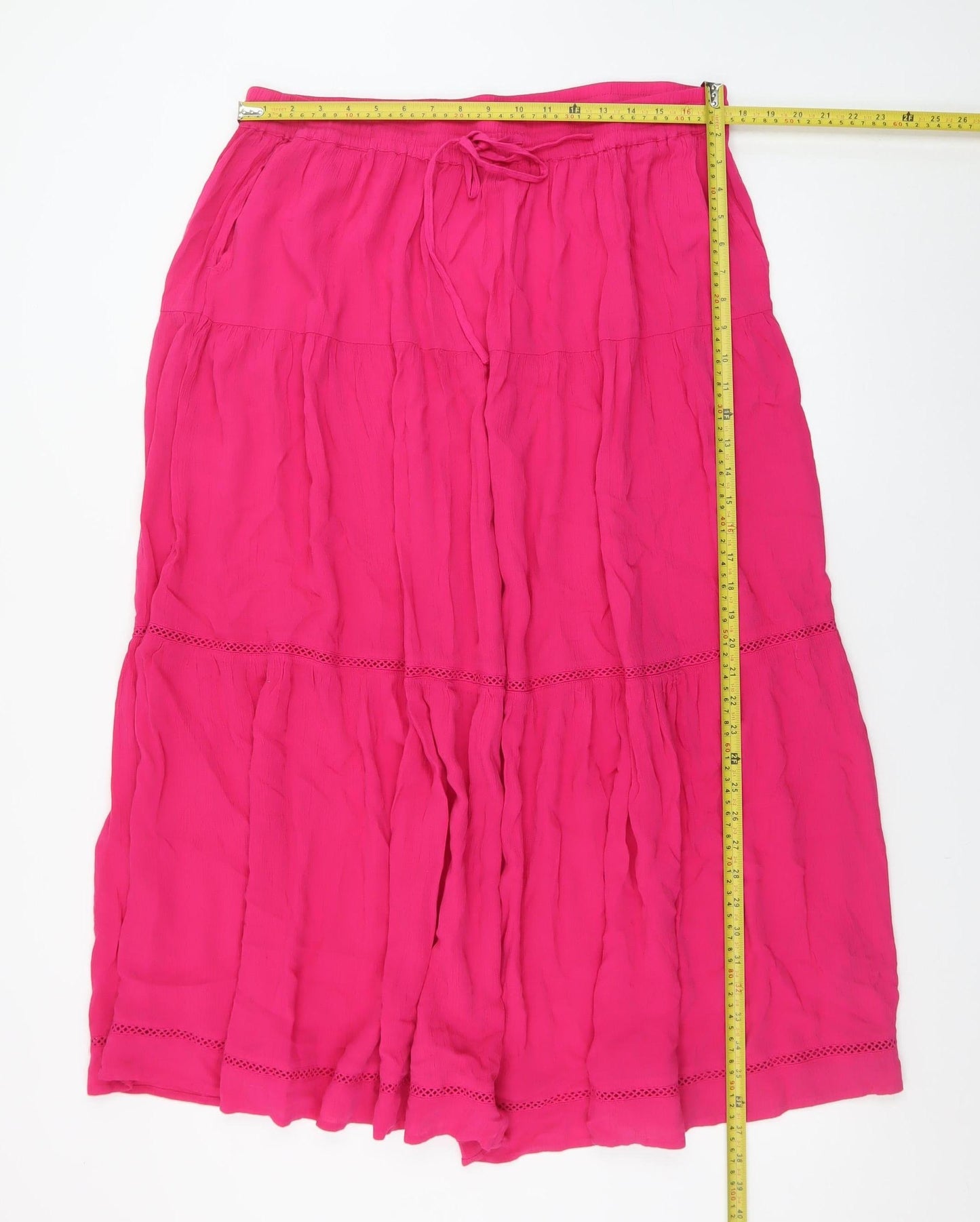 Marks and Spencer Women’s Pink Midi Peasant Skirt Size 18