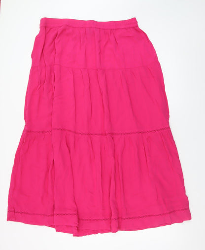 Marks and Spencer Women’s Pink Midi Peasant Skirt Size 18