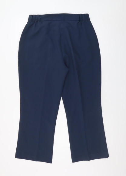 Damart Women's Blue Regular Fit Straight Leg Trousers Size 18