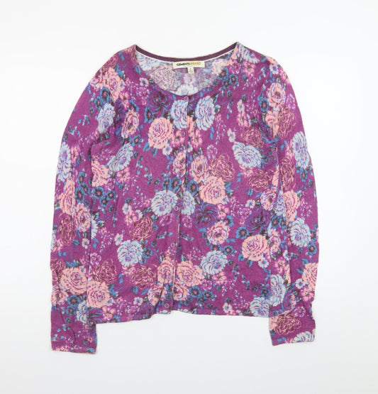 Clements Ribeiro Women’s Purple Floral Cardigan Size 12