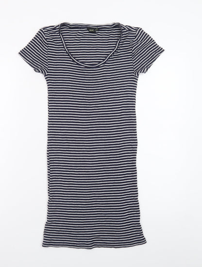 Forever 21 Women's Blue Striped T-Shirt Dress Size S Casual Jersey
