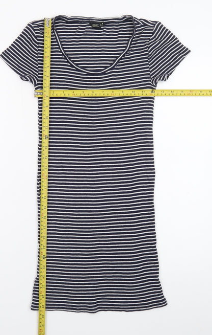 Forever 21 Women's Blue Striped T-Shirt Dress Size S Casual Jersey