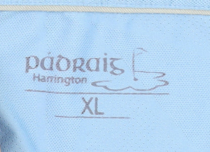 Padraig Harrington Men's Blue XL Polo Shirt Lightweight Performance