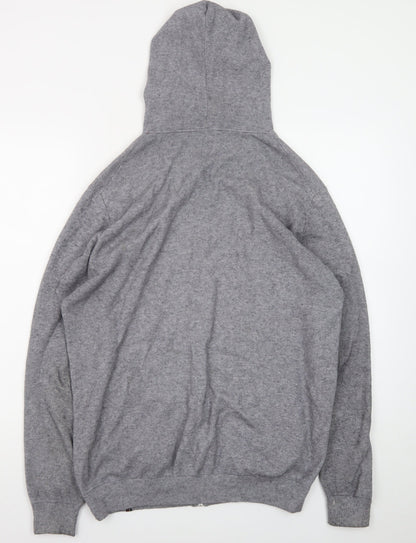 Roberto Torretta Mens Grey Full Zip Hoodie L Viscose Nylon Blend
