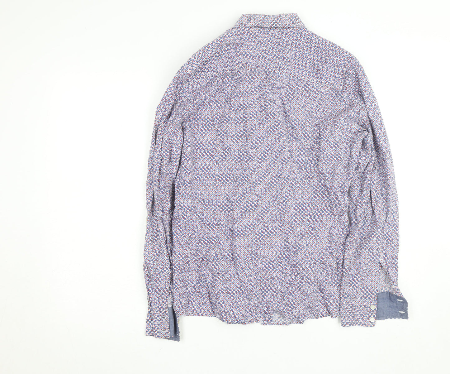 Tommy Hilfiger Men's Multicoloured Floral Cotton Long Sleeve Button-Up Shirt Size L