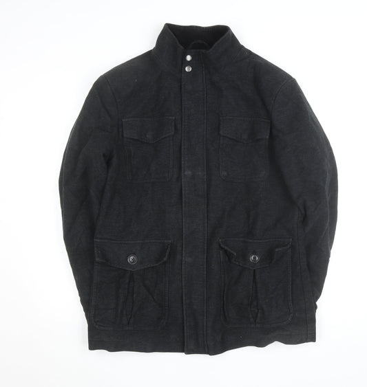 Next Men's Black Italian Moleskin Military Jacket Medium