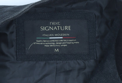 Next Men's Black Italian Moleskin Military Jacket Medium