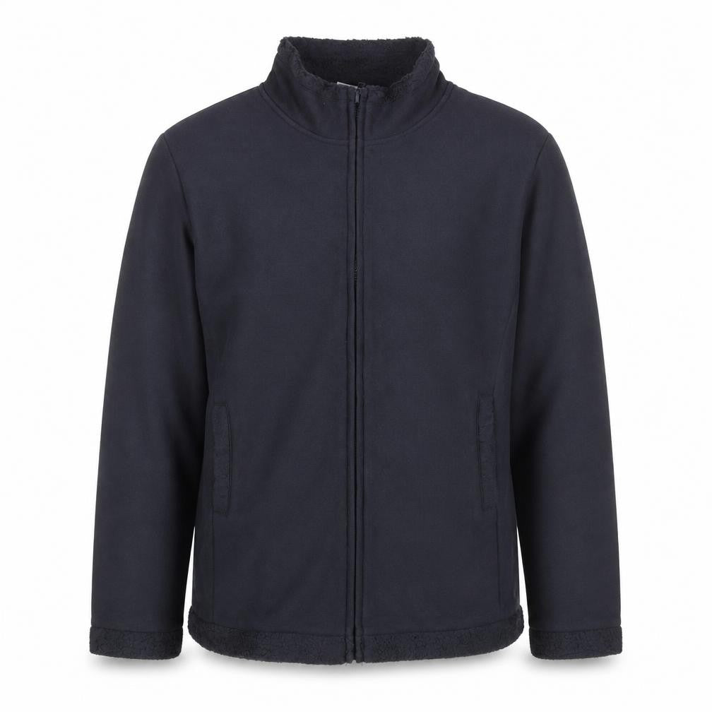 Anne de Lançay Men's Black Fleece Lined Full Zip Jacket Size M