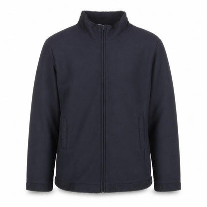 Anne de Lançay Men's Black Fleece Lined Full Zip Jacket Size M