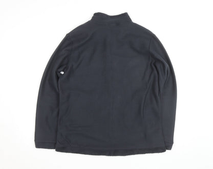 Anne de Lançay Men's Black Fleece Lined Full Zip Jacket Size M