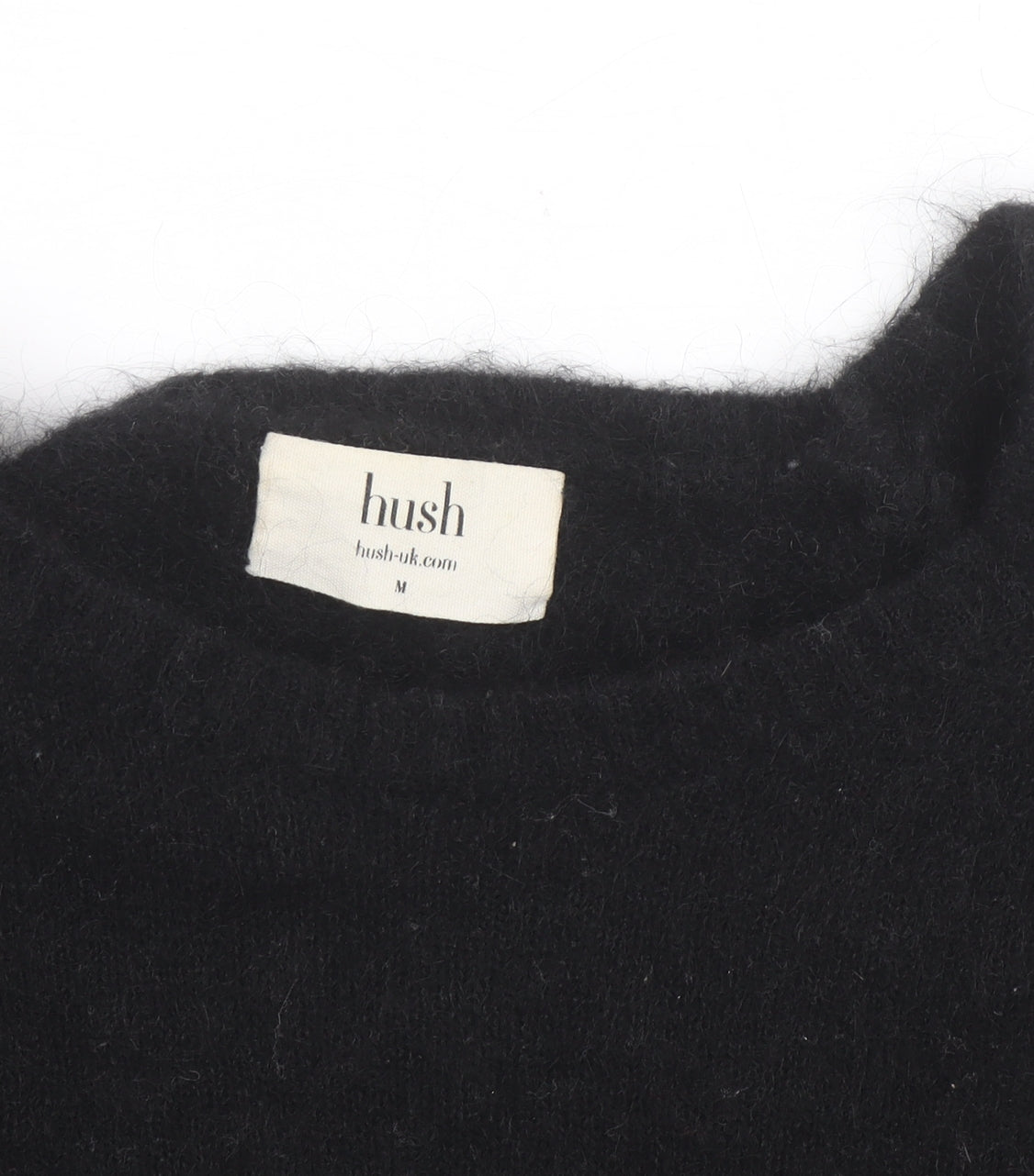 Hush Women's Black Wool Mohair Crew Neck Jumper M