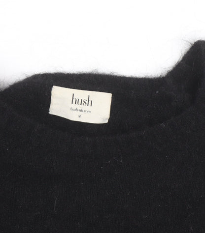 Hush Women's Black Wool Mohair Crew Neck Jumper M